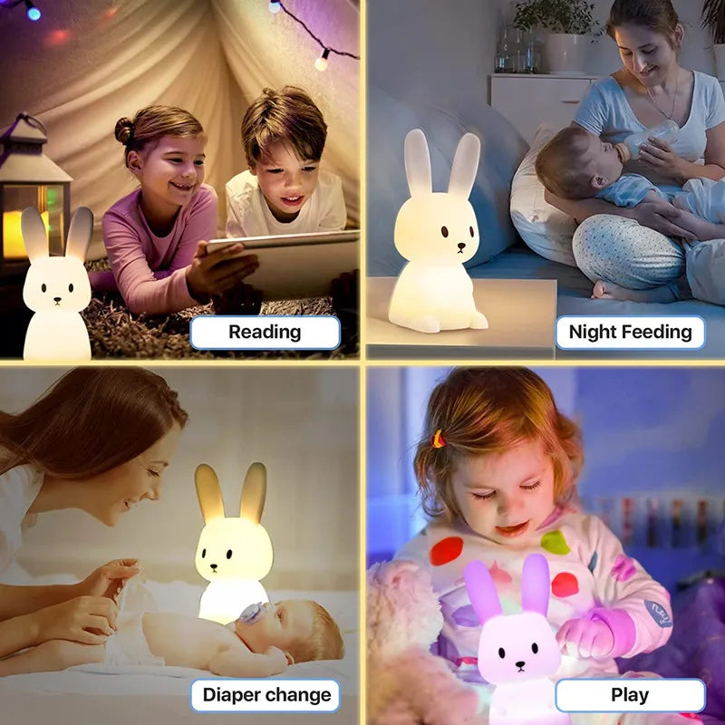 LittleBunnies™ GlowHopper Silicone Night Light