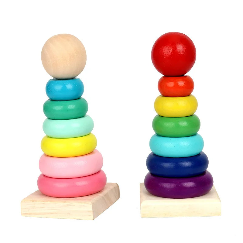 LittleBunnies™ Wooden Rainbow Tower