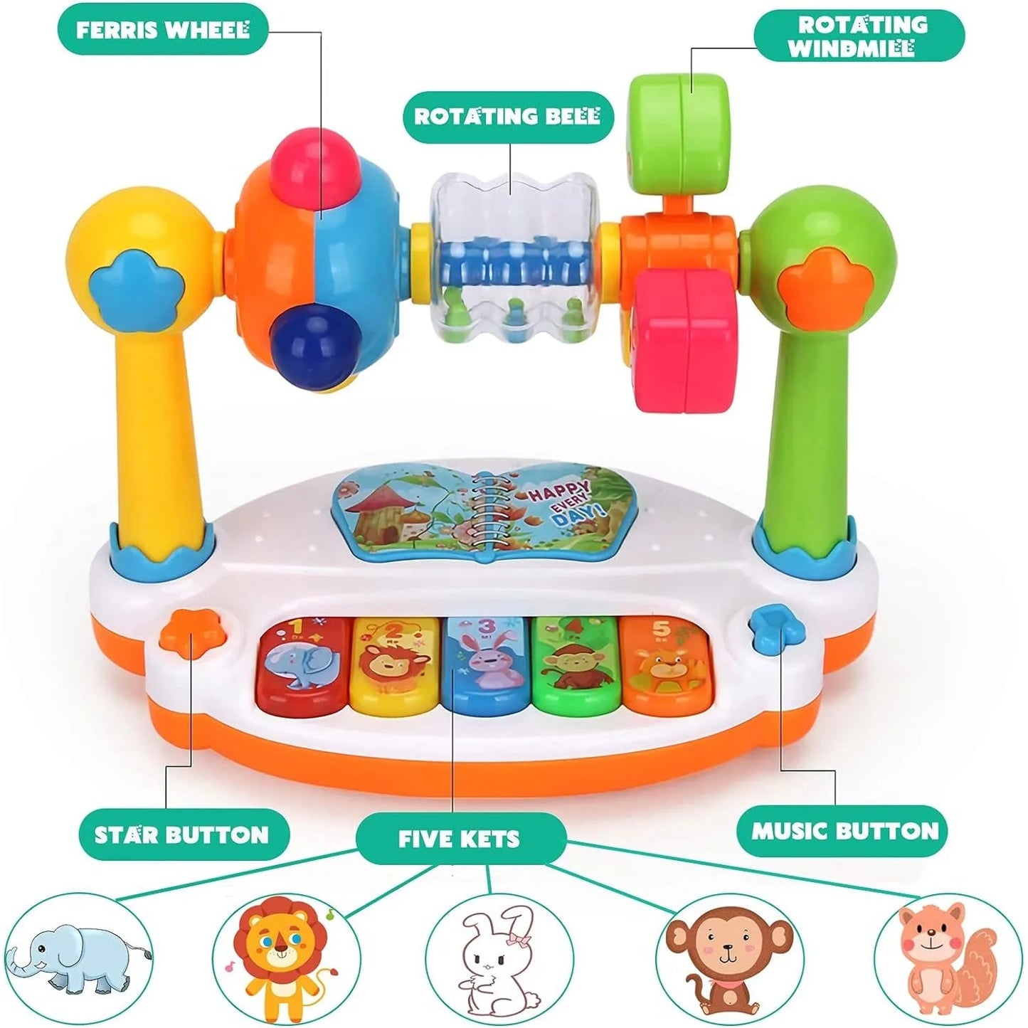 LittleBunnies™ Melody Spin Piano