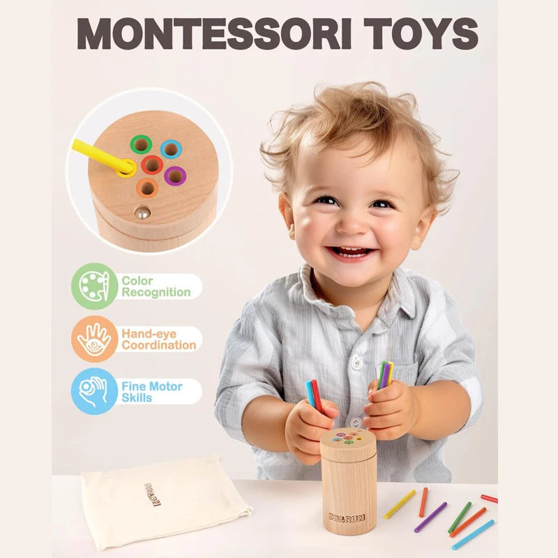 LittleBunnies™ Montessori Colour Matching Stick Board