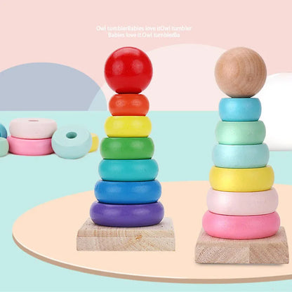 LittleBunnies™ Wooden Rainbow Tower