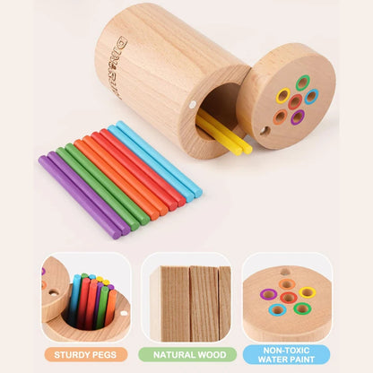 LittleBunnies™ Montessori Colour Matching Stick Board