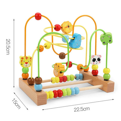 LittleBunnies™ Montessori Wooden Roller Coaster Bead Maze