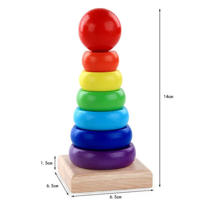 LittleBunnies™ Wooden Rainbow Tower