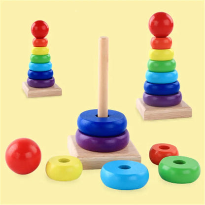 LittleBunnies™ Wooden Rainbow Tower