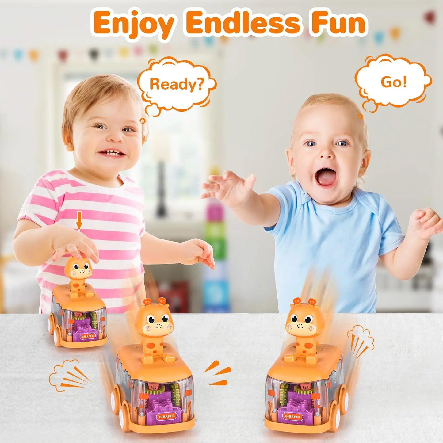LittleBunnies™ Zoom & Glow Gear Car: